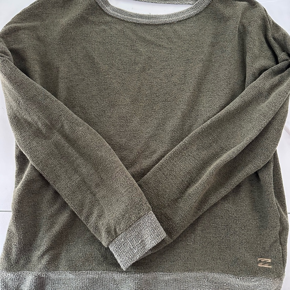 Billabong Olive Textured Knit Top
